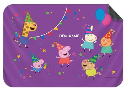 PICANOVA – Peppa Wutz Kuscheldecke mit Name – Personalisierte Fleece Kuscheldecke für Kinder – Premiumqualität Fleecedecke Kinder – Brithday 2 – 150x100cm
