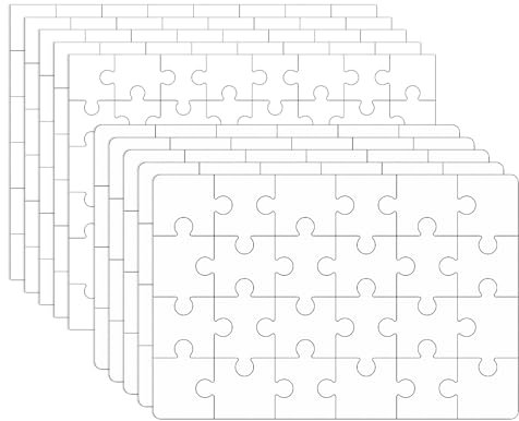 Bekecidi 10 Sheets Sublimation Puzzle Blanks DIY Puzzles Adult Jigsaw Puzzle for Heat Press Thermal Transfer Printing Your Own Puzzles Crafts 2 Size
