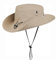 Rayson Chapeau de Soleil Homme Femme d'Été à Large Bord - Bob Extérieur Anti-UV pour Pêche avec Ficelle Réglable - Boonie pour Adulte (Beige)