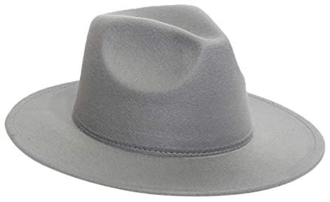 Cap Ski Outback Crushable Brim Wool Damen Wide Hat Filz Baseballmützen Fanartikel Mützen (Grey, One Size)