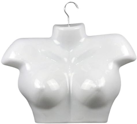LOVIVER Weibliche Puppe Damen Oberkörper Display Form Weibliche Schaufensterpuppe Torso für Schmuck Display, Weiße Farbe