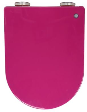 Giural Abattant WC avec Frein De Chute en Forme De D, Couleur Lunette WC Antibactérien, Lunette De Toilette Clipsable, Amortie, en PP, Abattant Toilette, Cuvette WC 360 * 460Mm,Violet