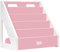 FUNLIO Libreria Montessori per Bambini 1-5 Anni, Libreria Frontale con Maniglia e Dispositivo Anti-Inclinazione, Libreria in Pino Premium, per Asilo Nido/Aula, Certificato CE/CPC - Rosa & Bianco
