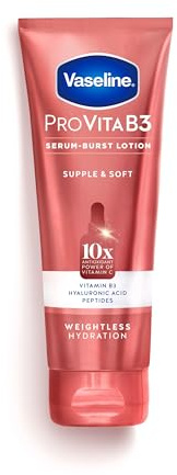 Vaseline Pro VitaB3 Serum Burst Lotion Supple & Soft Healthy, Hydrated Skin, Lightweight 10x Antioxidant Power of Vitamin C with Vitamin B3, Hyaluronic Acid & Peptides, 7.5 fl oz