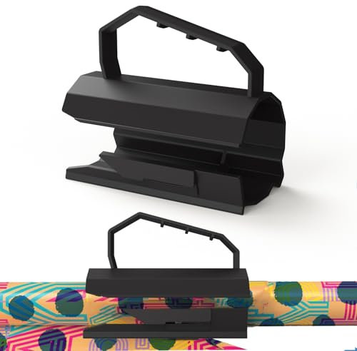 Coupe Papier d'Emballage, Coupe Rouleau de Papier Cadeau, Coupe Papier Cadeau pour Rouleaux, Noël Papier d'Emballage Cutter, Coupe Papier Cadeau Remplaçable, pour Noël Festival Emballage Cadeau (B)
