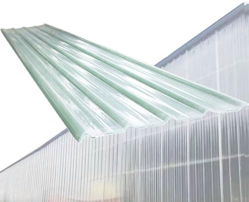 Placa Ondulada 5 Piezas Planchas Transparentes Tejados 1mm Grosor Paneles para Tejado a Prueba de Lluvia Captadores de Luz de Fibra de Vidrio Anti-UV(35x24in(90x60cm))
