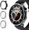 ivoler 3 Piezas Funda para OnePlus Watch 3 47mm / OPPO Watch X2, Protección Completa Protector de Pantalla de Cristal Vidrio Templado Duro PC Anti-arañazos Carcasa, 2 Transparente + 1 Negro