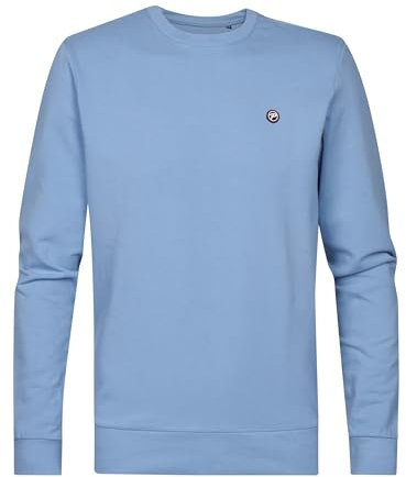 Petrol Industries Herren Sweatshirt - Regular Fit - Rundhalsausschnitt - Pullover - Herrenbekleidung - Blau - M