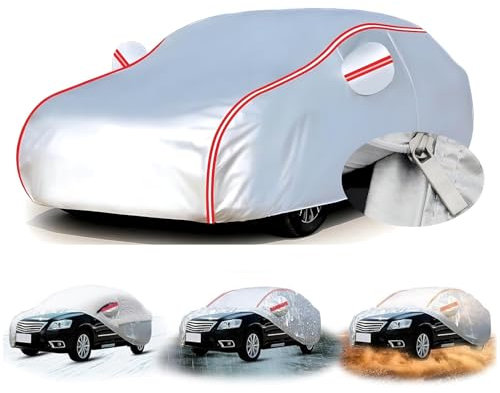 Autoabdeckung für F𝘰rd Mustang Mach-E (471.3 x 188.1 x 162.4cm),Wasserdicht, staubdicht, UV-beständig, atmungsaktiv, wärmeisolierend, lackschutz, alterungsbeständig