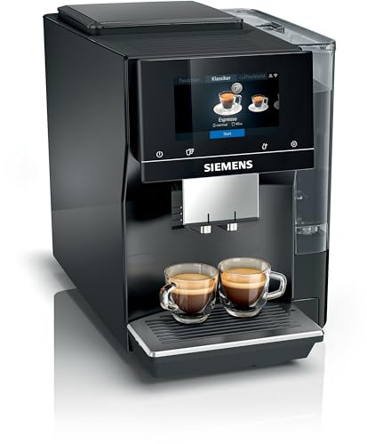 SIEMENS EQ700 Bean to Cup Coffee Machine, TP713GB9, Piano Black