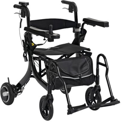 MovingStar AllinOne E - faltbarer Elektrorollator, Elektrorollstuhl & Schiebehilfe, bis 100kg