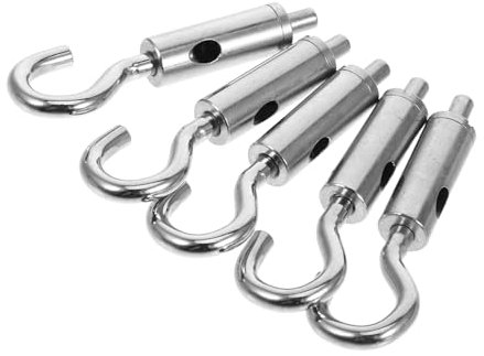 MAGICLULU Heavy Duty Expansion Screw Hook Anchor Bolt Cup Brass Cable Tightener Wire Tensioner Wire Rope Clamps for Concrete Brick