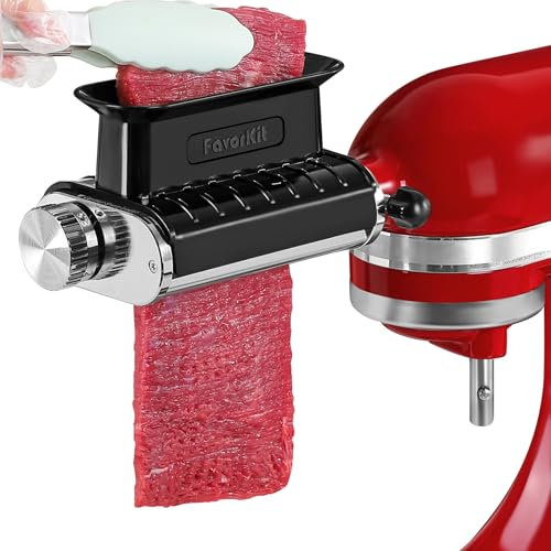 Meat Tenderizer Attachment for Kitchenaid Mixers, 3 Thickness Settings,Steak Cuber Processor Accessories for Kitchen aide,Dishwasher Safe, Black