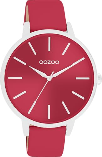 Oozoo Timepieces Damen Uhr - Armbanduhr Damen mit Lederarmband | Hochwertige Uhr für Frauen - Edle Analog Damenuhr in rund