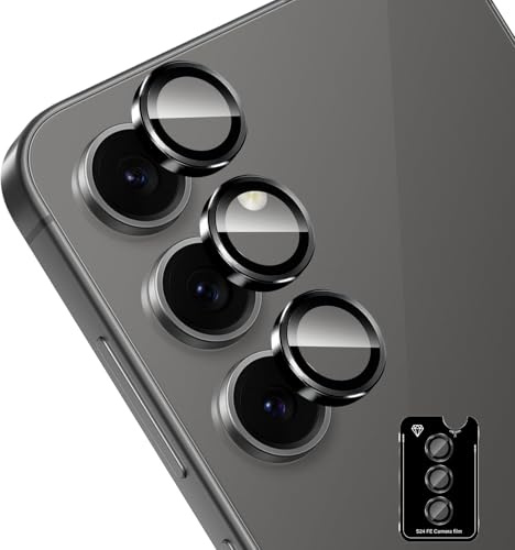 TUTUO Compatible with Samsung Galaxy S24 FE Camera Lens Protector Tempered Glass, [1 set] Anti-Scratch, No Bubbles, 9H Hardness, HD Easy Installation Camera Screen Protector Film