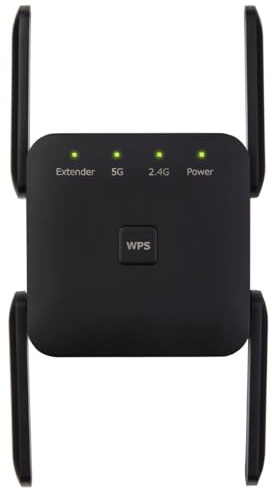 Lumenvira WeXtend Pro 5G Wifi Extender Signal Booster,Plug It in and Boost Your Wi-Fi Signal for Home or Office (Black,1200M)
