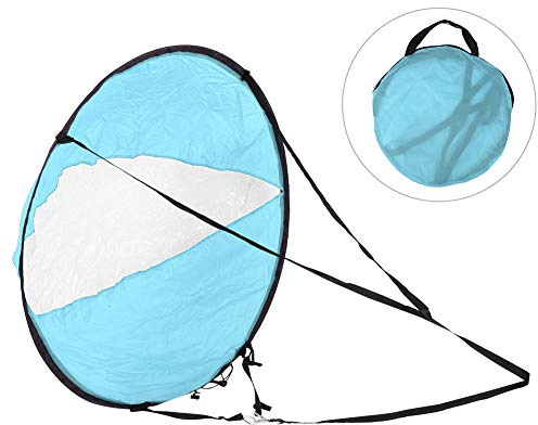 Respicefinem 5-Farben-Flagge Modell Kajak Segelboot 108 cm faltbares transparentes Fenstersegel Kajak Segelsegel grün (Blau)