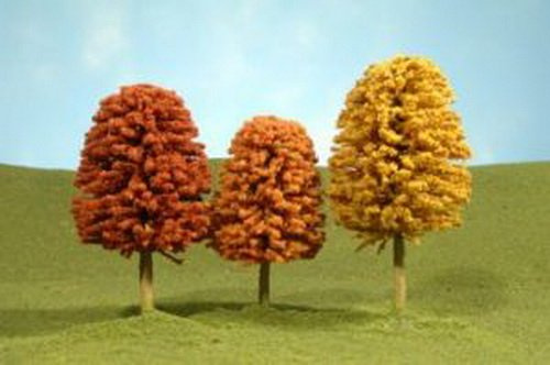 Bachmann Trains inches 4 inches Autumn Deciduous Trees 3 Per Box