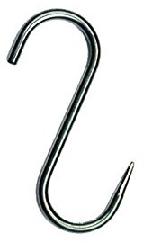 Fleischerhaken Fleischhaken Metzgerhaken Räucherhaken Wildhaken haken Edelstahlhaken Edelstahl Forellenhaken S Haken, Wunsch:100/4mm, Stück:10 Stück