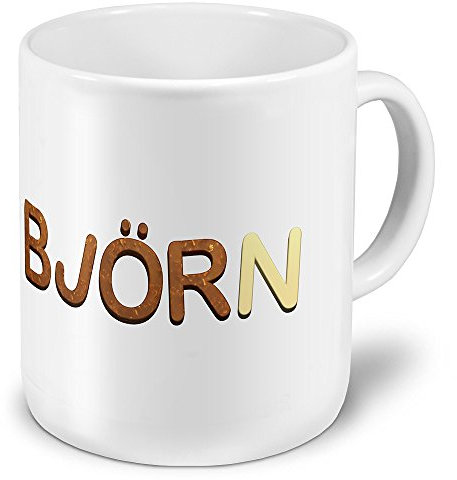 digital print XXL Riesen-Tasse mit Namen „Björn“ - Jumbotasse mit Design Schokolade - Namens-Tasse, Kaffeebecher, Becher, Mug