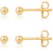 Ohrstecker Vergoldet Damen - Gelbe Ohrringe - Ohrringe Gold Stecker Rund - Goldene Ohrstecker Damen - Ohrringe Silber 925 Vergoldet - Ohrstecker Gold Set - Ohrringe Gold Klein - Ohrstecker Set Gold