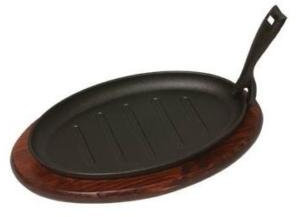 Cast Iron Sizzler Platter & Trivet 11, Mixed Grill, Meat, Veg, Starter