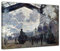 Bilderdepot24 Bild auf Leinwand | Claude Monet - Bahnhof Saint Lazare, Ankunft eines Zuges in 50x40 cm als Wandbild | Wand-deko Dekoration Wohnung alte Meister | NEU-180214-50x40-bslip