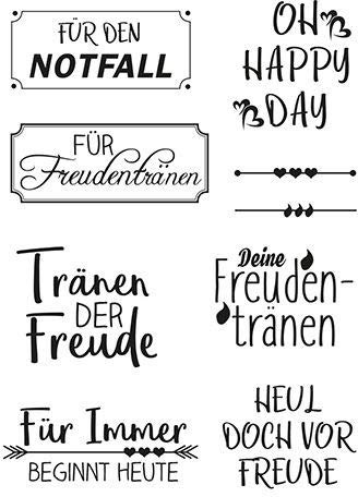 Stempel Clear Freudentränen A7/74 x 105 mm 9 - teilig transparent