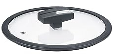 Berndes Balance Glasdeckel mit Silikonring, Spezialglas, Transparent/Schwarz, Ø 16 cm, 007816
