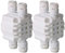 CESFONJER 2 Pcs 1/4 Auto Shut-Off 4-Wege-Ventil mit Steckanschlüssen, passend RO Umkehrosmose Pure-Wasserfiltersystem