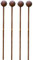 RUDDINGS WOOD Pack of 4 x 120cm High Rust Metal Ball Flower Plant Support Stakes - Rusty Steel Tomato Sticks - Garden Border Stake