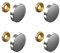 ALTUMIS - Set de 4 caches vis Inox 24 mm - Fixation signalétique - Argent