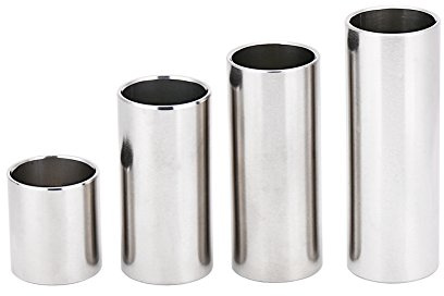 4PCS Guitar Slide, Diverse Types Stainless Steel Guitar Slide Tone Bar Set for Guitar Instrument Steel Bottleneck Slide Steel Bottleneck Slide Cordrope Electric Guitar Parts