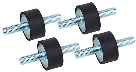 Keenso Gummipuffer M8, 4 stücke 30 * 15 M8*23 Stoßdämpfer M8 Schwingungsdämpfer Anti Vibration Gummi Isolator Halterungen Luftkompressor Pumpe Stoßdämpfer mit Schrauben
