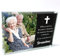 ShopQuality4U In Memory of Person Name Here with Picture Personalised Printed Large Crystal Block (13 x 9cm), Custom Photo Glass Block, Birthday Present
