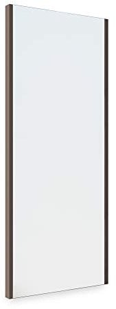 Emuca - Miroir extractible pour l'intérieur de l'armoire, Miroir intérieur réglable pour Armoire, 340 x 1000 mm, Finition Couleur Moka