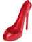 High Heel Schuh Weinflaschenhalter, stilvolle Weinregal Arbeitsplatte für Home Wedding Party Weinkabinett Dekor Gold Rot[rot]