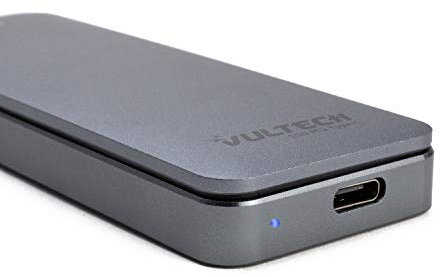 VulTech GS-NVMETC - Box esterno per SSD NVMe M.2 PCIe USB-C 3.1 Gen2 10Gbps. Case in alluminio, TYPE-C/USB-A, Plug & Play. Compatibile con M-Key, Windows, Mac, PS5, Xbox