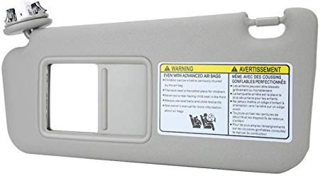 Yctze Visera izquierda del lado del conductor Anti-UV ABS 74320-42501-B2 Ajuste para RAV4 2006-2009 (gris) Visera solar del conductor Rav4 Phase 4