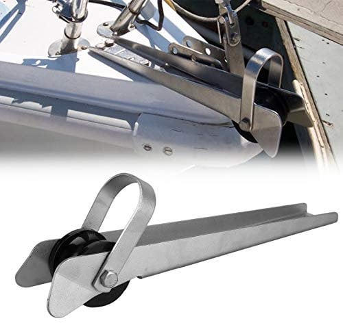Akozon Boat Bow Anchor Roller 304 Edelstahl 15in Anchor Roller Feste Halterung Marine Boat Docking Hardware Zubehör Selbststartende Bow Rollers Heavy Duty