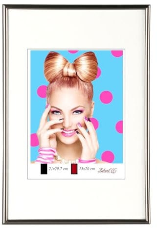 Bilderrahmen Kunststoff Lifestyle Foto Rahmen Collage Wanddeko Poster Photo Style: Farbe: Stahl | Format: 50x70