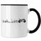 Trendation - Motorrad Evolution Tasse Geschenk Lustige Geschenkidee für Motorrad-Fahrer (Schwarz)