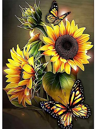 O&BTRC01 Blumen Diamond Painting Erwachsene Diamant Painting Bilder 30X40CM