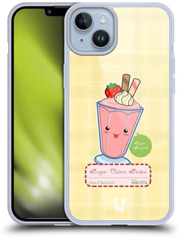 Head Case Designs Azúcar Pasteles Y Batidos de Kawaii Caso de Gel Suave Compatible con Apple iPhone 14 Plus