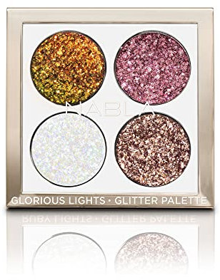 Nabla Glorious Lights Glitter Palette | L'iconica palette di 4 tonalità glitter ultramoderno | Colori multidimensionali con glitter magnetici e camaleontici | Alta pigmentazione con una sola passata.