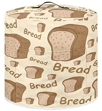 NETILGEN Insulated Pressure Cooker Appliance Cover, Also Fit for Rice Cooker, Air Fryer and Crock Pot, 3 Quart Dust Cover with Pocket for Spoon/Cooking Utensils/Recipes, Washable, Bread Yellow