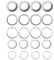 CHENJIN 20PCS Trennscheibe Umwandlung Unterlegscheiben (Fünf Größen jeweils vier) Sägeblatt Liner Set Adapter Ring Geeignet für Sägeblätter Marmor Klinge Innenloch Umwandlung Winkelschleifer
