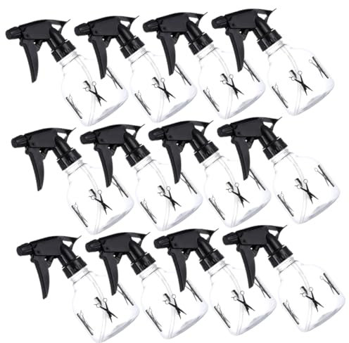 CIMAXIC Botella Rociadora Para Peluquería 250ml 12 Piezas Transparente Rociador De Agua Para Cabello y Adecuado Para Estilistas De Limpieza y Cuidado Personal