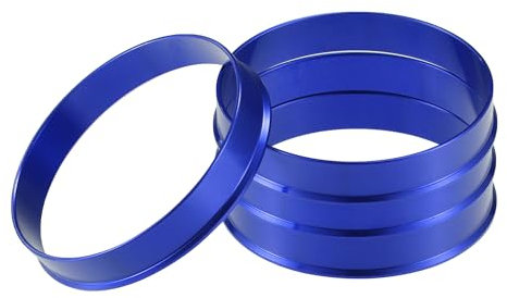 A ABSOPRO Anillos Centradores de Buje de Coche OD 56.1mm A ID 54.1mm Anillos Centradores de Buje Espaciador de Centro de Rueda de Aleación de Aluminio Azul (Juego de 4)