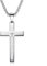 FPEAOB Kreuzkette Herren Kreuz Kette mit Kreuzanhänger Kreuz Halskette Silberkette 55cm Edelstahl Schmuck für Männer
